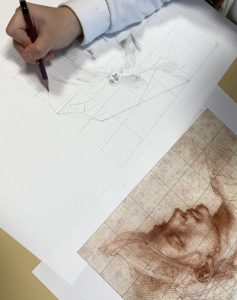 受験クラス「模写 ミケランジェロの素描」 | けやき画塾